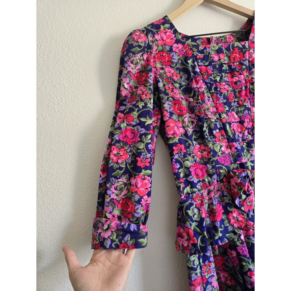 Lanz Originals 80s Pink Floral Maxi Dress Cottage Prairie Grandma Garden Party S - Picture 5 of 11